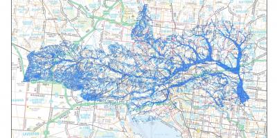 Kat jeyografik nan Melbourne inondasyon