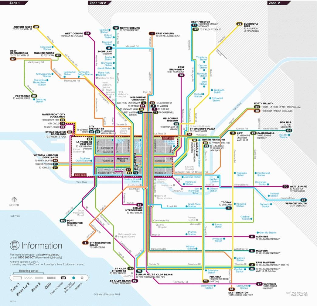 Melbourne bèn wout kat jeyografik