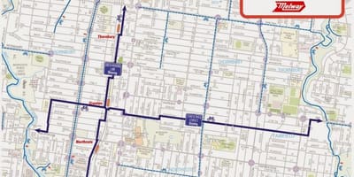 Kat jeyografik nan Melbourne bisiklèt pataje