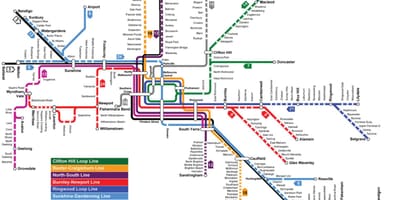Metro kat jeyografik Melbourne